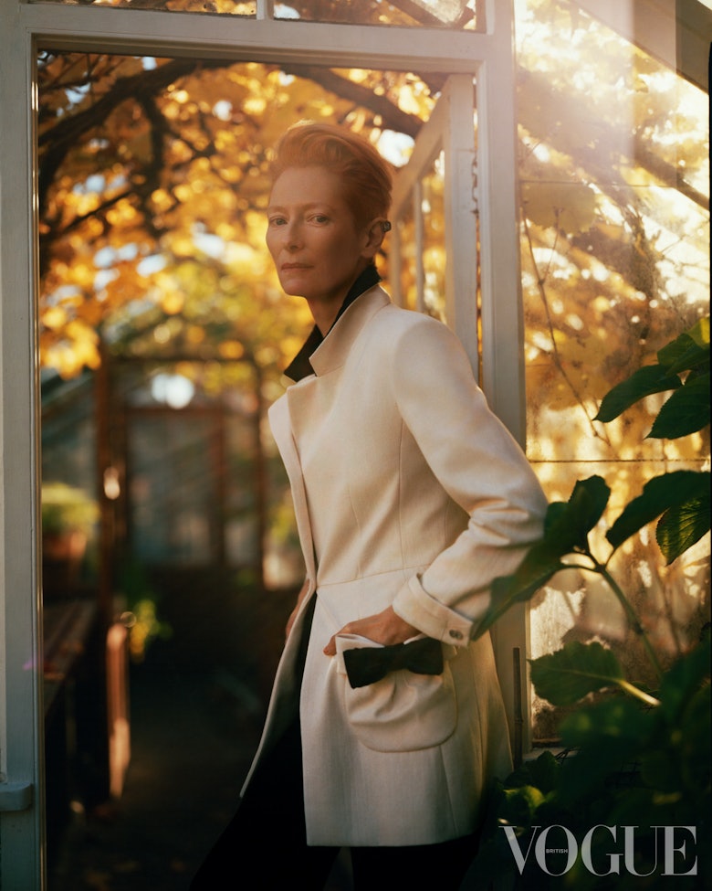 Tilda Swinton photographed at home in the Scottish Highlands